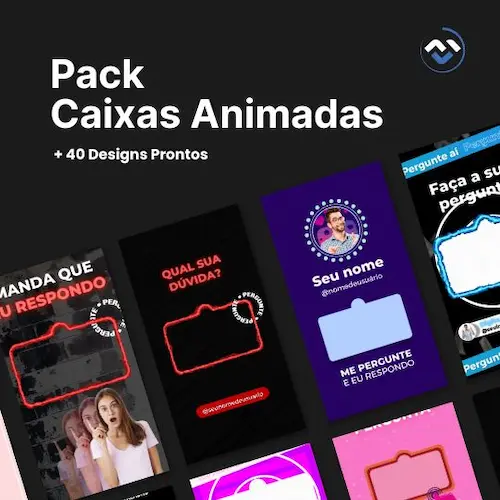 Pack Artes Caixas Animadas Canva - Claudia Machado