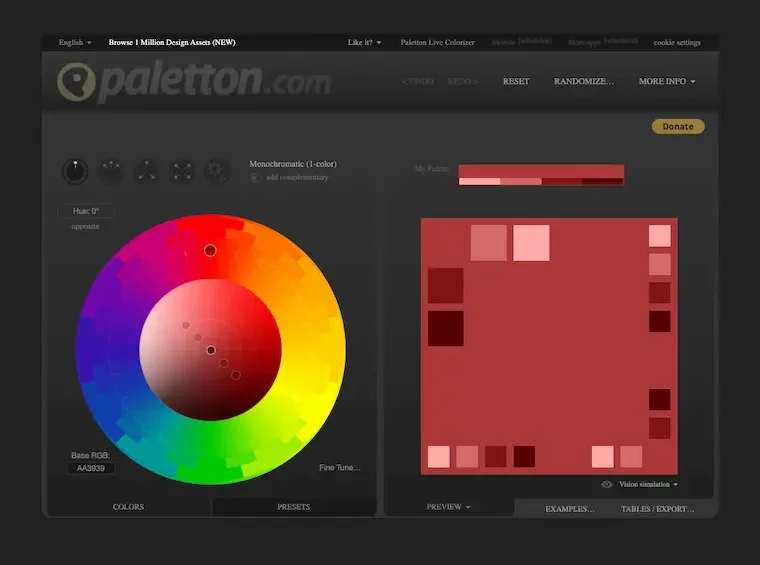 ferramentas paletas de cores- paletton