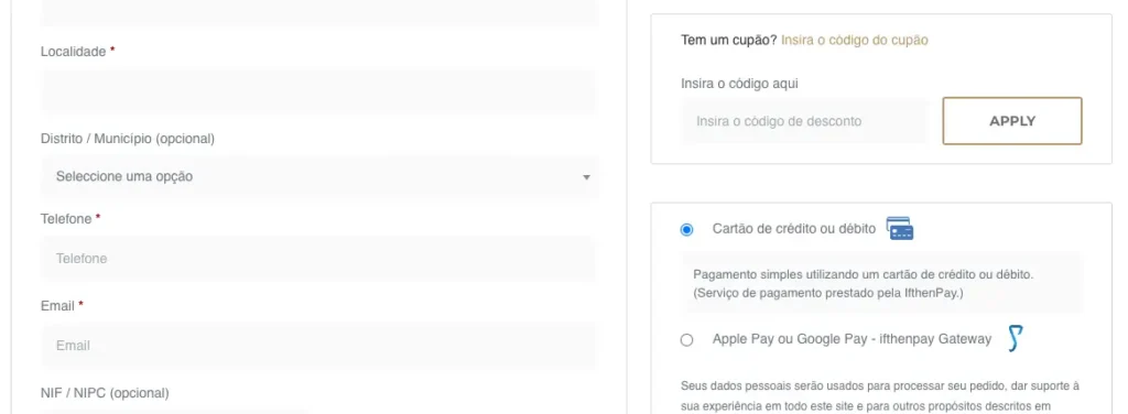 Como alterar o texto 'Apply' do botão  de cupom na página do Checkout WooCommerce