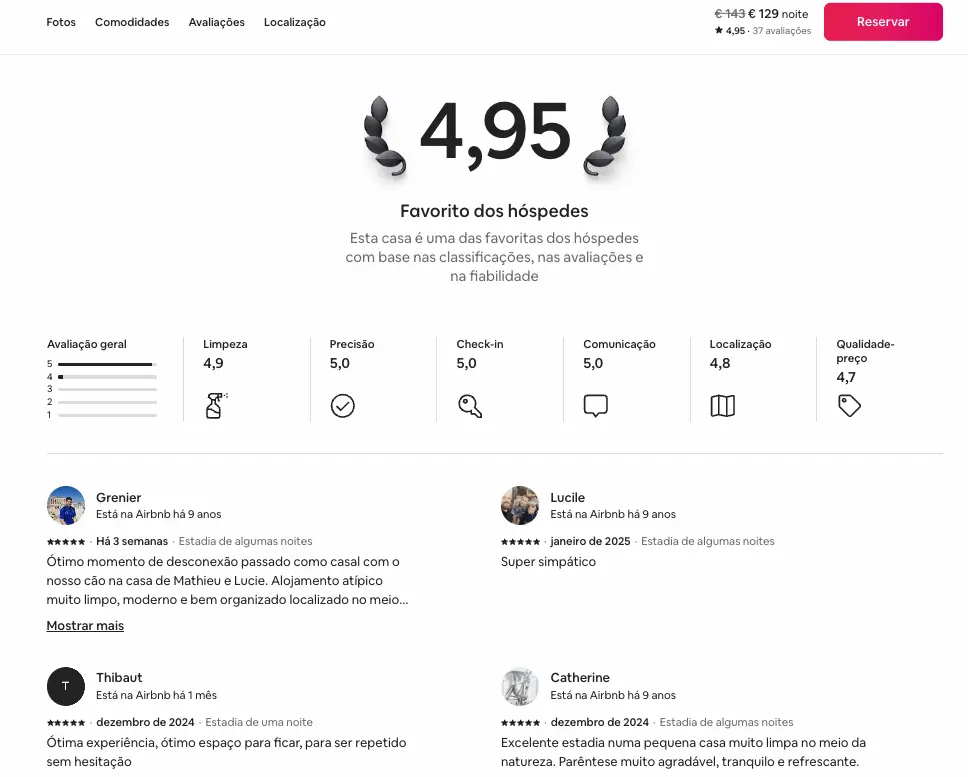 Sistema de Avaliação e Feedback Airbnb